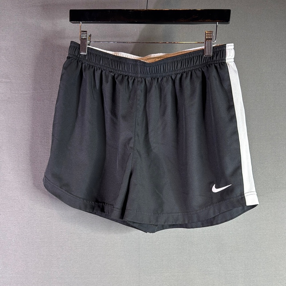Nike women’s large Black‎ Athletic Shorts with White Swoosh